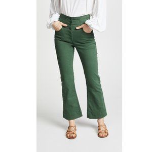 Ulla Johnson Ellis High Rise Jeans in Green Size 4